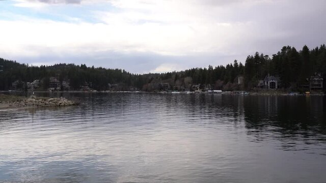 Lake Arrowhead Blue Jay Bay Cloudy San Bernardino Mountains California USA