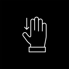 Hand touch icon isolated on white background. Gesture symbol modern, simple, vector, icon for website design, mobile app, ui. Vector Illustration
