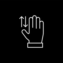 Hand touch icon isolated on white background. Gesture symbol modern, simple, vector, icon for website design, mobile app, ui. Vector Illustration