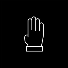 Fototapeta na wymiar Hand touch icon isolated on black background. Pointer symbol modern, simple, vector, icon for website design, mobile app, ui. Vector Illustration