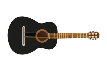 Plakat Electric guitar. Rock music instrument. Acoustic and electric guitar musical instruments for entertainment. Electrica vintage design guitare. Vector illustration.