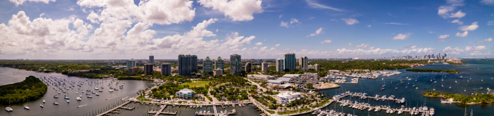 Fototapeta na wymiar Aerial panorama of Coconut Grove Miami