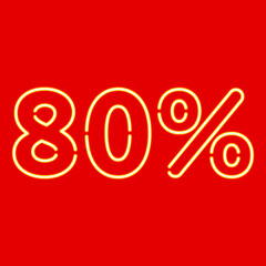 Percentage offers neon colors