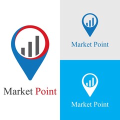 Market point logo images illustration
