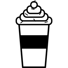 milkshake icon vector