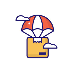 Fast Delivery vector icon style illustration. EPS 10 File