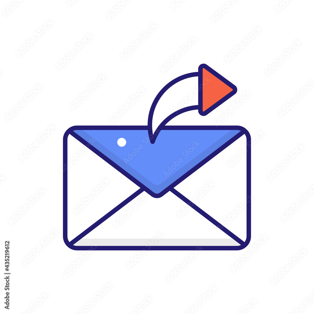 Poster mail sending vector icon style illustration. eps 10 file