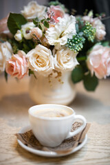 Fototapeta na wymiar morning aromatic coffee