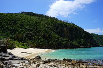 Fototapeta na wymiar Yuhina Beach in Zamami island, Okinawa, Japan - 日本 沖縄 座間味島 ユヒナ海岸 