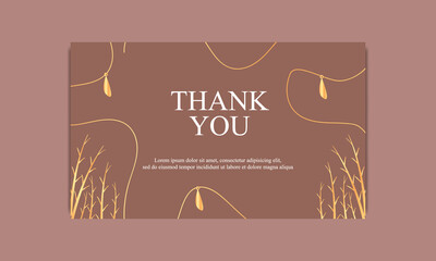 thank you card template illustration vector background