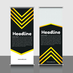 roll up banner, brochure, flyer, banner design, industrial, company, template, vector, abstract, line pattern background, modern x-banner, pull up banner,  rectangle size banner.