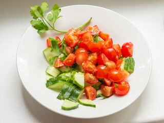 fresh vegetables on a plate