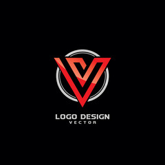 V Letter Logo Design Vector.
