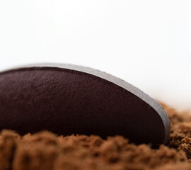 Natural Pill from herbs brown/chocolate color 