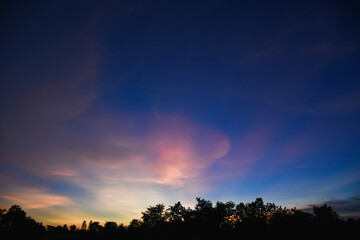 Beautiful cloudy sky at sunset