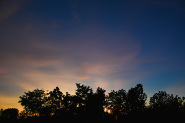 Fototapeta premium Beautiful cloudy sky at sunset