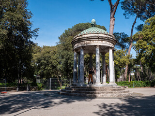 Roma, Villa Borghese, immagine di uno dei punti famosi di un parco storico, ricco di meraviglie