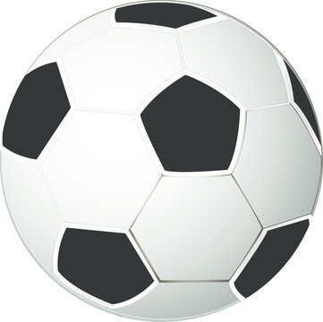 A soccer ball without a background. Isolated object. Vector image.