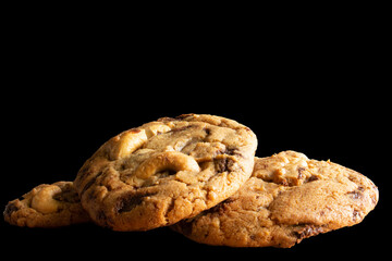 cookies with chocolate chips, cashew nuts, macadamia and raisin