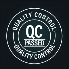 quality control passed vector icon, quality control checked and approved