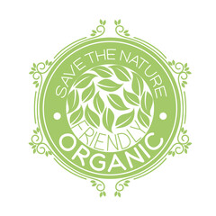 Organic save the nature label