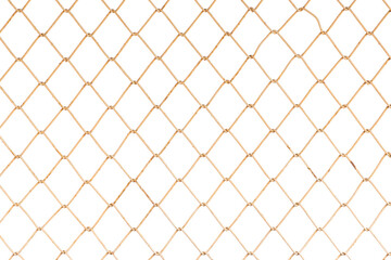Yellow chain link on isolate white background with clipping path.