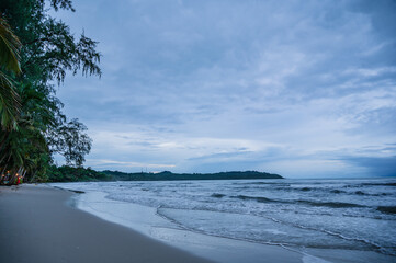 Fototapeta premium Beautiful idyllic seascape view on kohkood island in low season travel.Koh Kood, also known as Ko Kut, is an island in the Gulf of Thailand