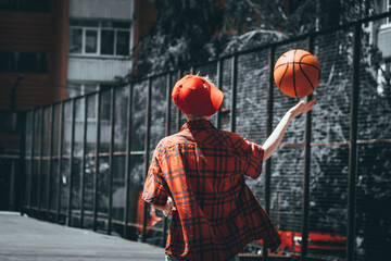 basketball player on the street