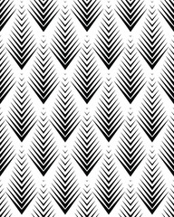 Seamless stylized palm pattern design