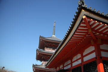 Kyoto, Japan-March 12, 2013: Higashiyama Kiyomizu Kyodosha