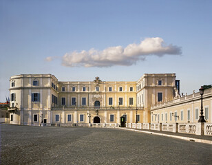Fototapeta na wymiar Rome, Italy, View of Scuderie del Quirinale-Piazza del Quirinale, nobody