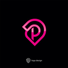 Fototapeta premium P Letter Logo Design