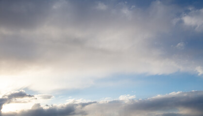 Clouds in the sky at sunset