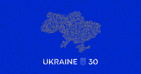 30 Years of Ukraine's Independence. Happy Independence Day!
Vector illustration