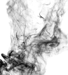 Smoke on a white background.