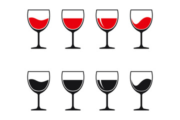 Wine glass icon vector isolated