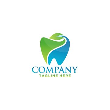leaf dental logo design