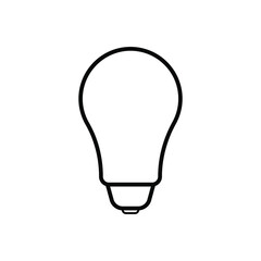 Vector bulb icon isolated on white background