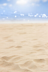 Fototapeta na wymiar sand and beautiful sea and blue sky