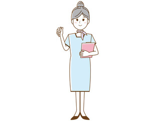 エステティシャンの女性のベクターイラスト