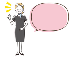 エステティシャンの女性のベクターイラスト