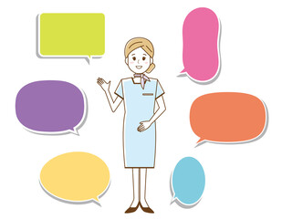 エステティシャンの女性のベクターイラスト