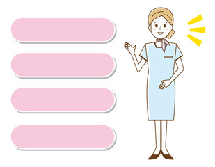 エステティシャンの女性のベクターイラスト