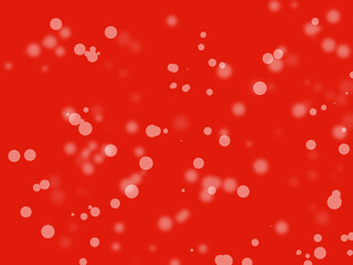 Red background with flying circles, Blur dots