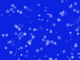 Blue background with flying circles, Blur dots