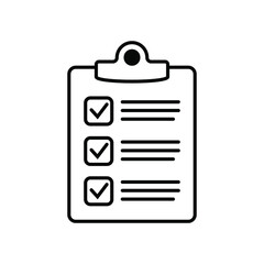 Clipboard line icon. Checklist sign symbol for web site and app design.