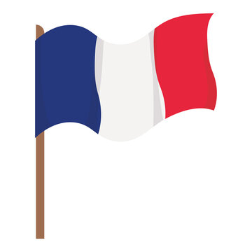 waved french flag