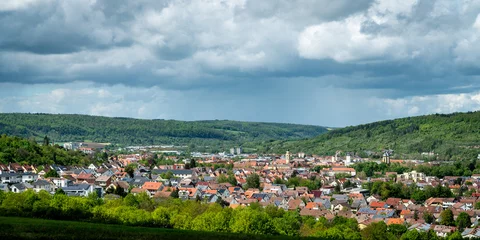 Foto op Canvas Blick auf Bad Mergentheim - Panorama © Uwe