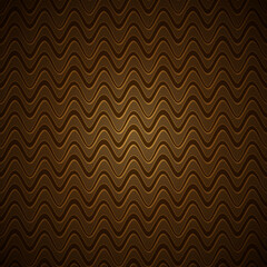 Vintage gold pattern with wavy lines, abstract ornamental background
