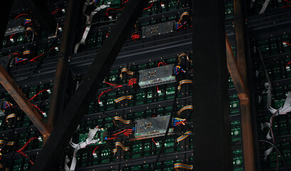 Naklejka premium control panel circuit of the computer